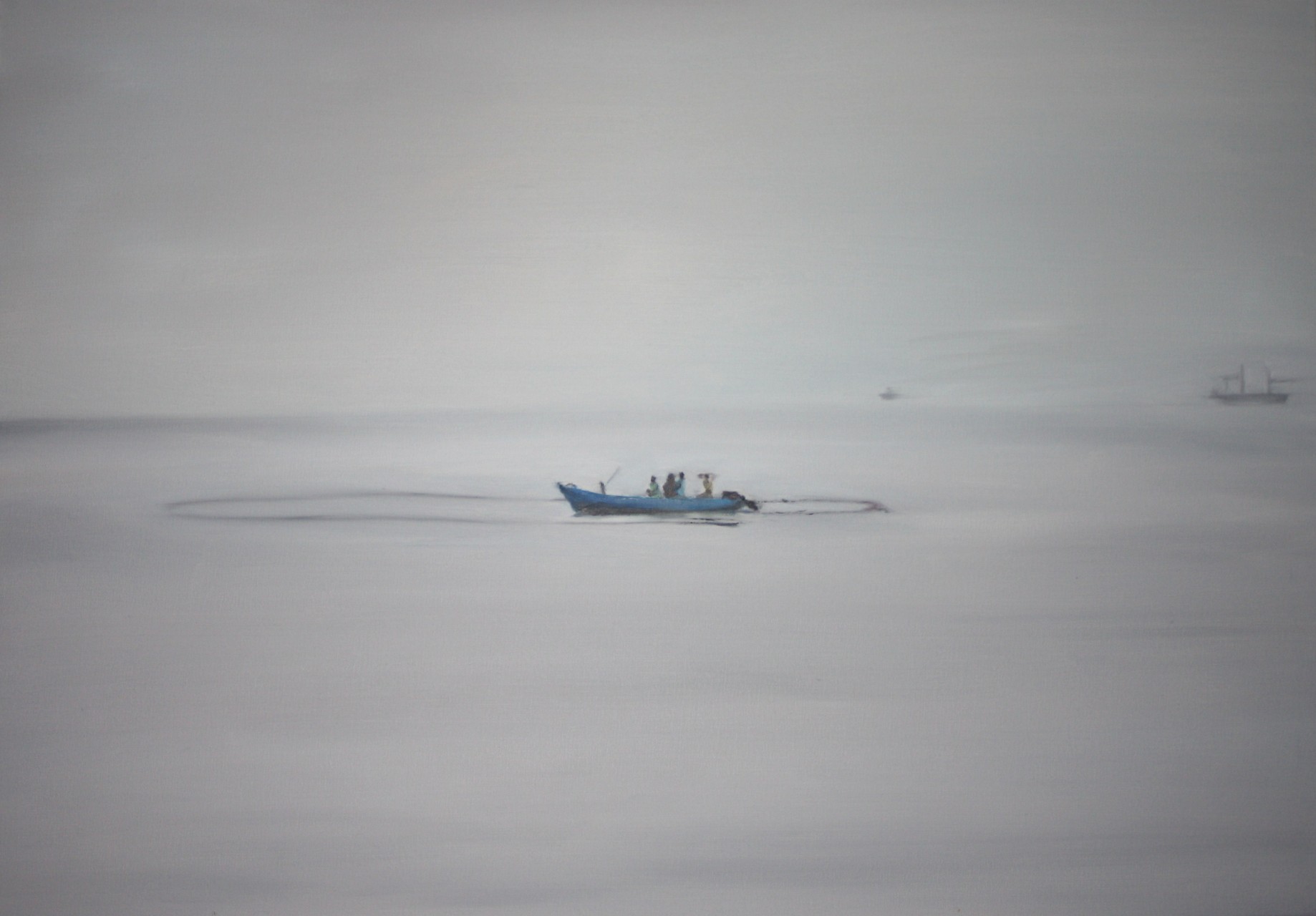 Bay Morning, 2012, oil on canvas, 20 x 100 cm