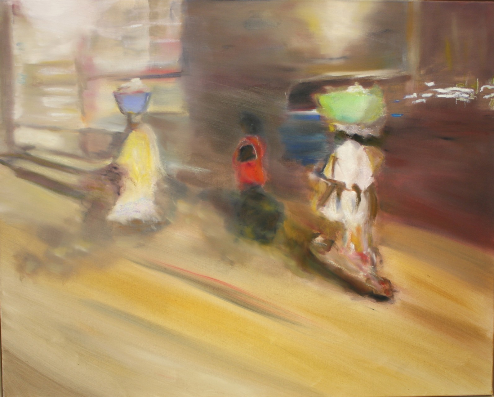 Three women Luanda - small, 2013, oil on canvas, 80 x 100 cm. Verkauft/sold
