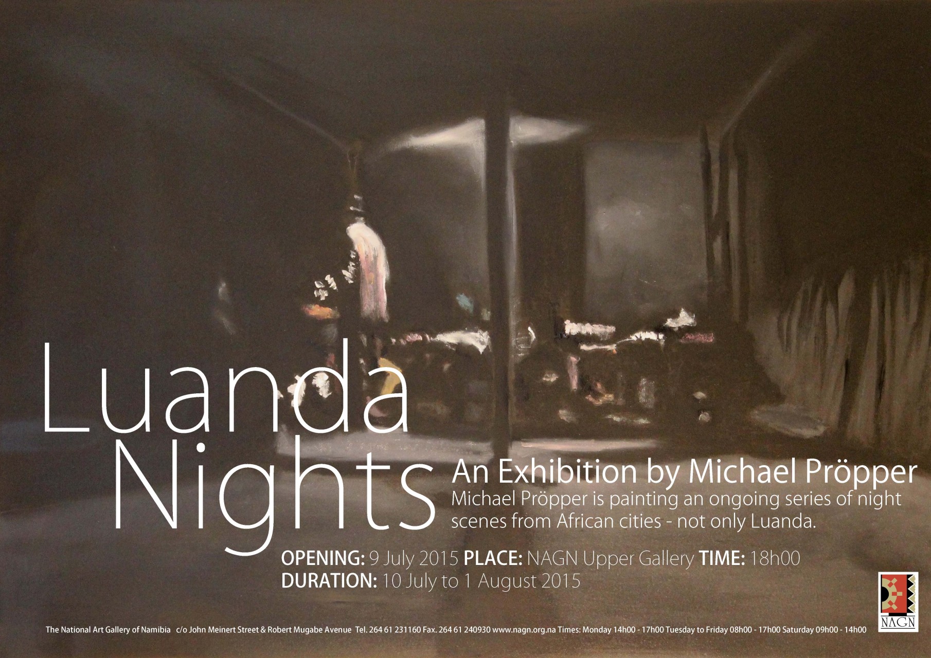 Ausstellungsposter LUANDA NIGHTS